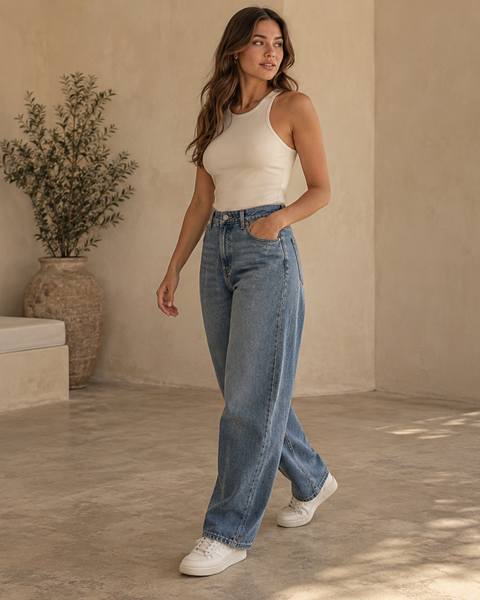 Barrel-Leg Jeans