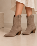 LOECY Riding Boots in taupe, women's riding boots